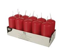PAPSTAR 10 velas de 40 mm de diámetro · 90 mm rojo - 17918