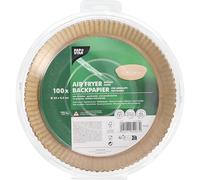 PAPSTAR, 100 papeles de horno de 23 cm de diámetro · 4,5 cm marrón para freidoras de aire caliente