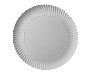 Papstar 100 Platos de cartón, redondos, 29 cm de diámetro, 2 cm, color blanco, recibirás 100 unidades