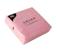 Papstar 100 servilletas, 1 capa, pliegue 1/4, 33 cm x 33 cm, color rosa
