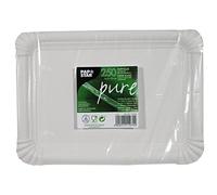 Papstar Desechable Placa De Cartón Blanco Anguloso 165 X 230MM 100 Unidad