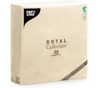 PAPSTAR 11621 Royal Collection - 50 servilletas (Pliegue 1/4, 40 x 40 cm), Color champán