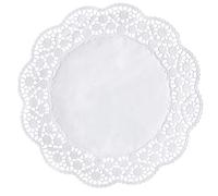 PAPSTAR 12 puntas redondas de 36 cm de diámetro, color blanco, recibirás 25 paquetes de 12 unidades (total 300 unidades)