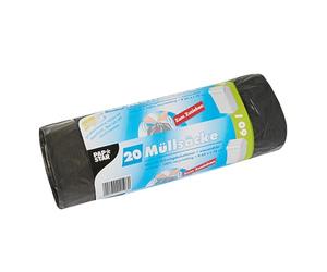 Papstar 14196 - Bolsas de Basura (con Cierre, 60 L, 75 x 65 cm, 12 Unidades), Color Gris