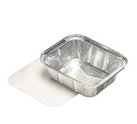 Papstar 14512 Pack 25 Bandejas, Aluminio, Plata, 10 x 12 x 14,5 cm