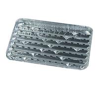 Papstar 14530 de Aluminio Barbacoa Carcasa, Plata, 34 x 23 x 2.5 cm, 5 unidades