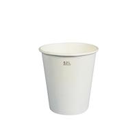 Papstar 14770 Desechables Vasos, cartón, Revestimiento de PE, Color Blanco, 7.65 x 57.50 X 7.65 cm