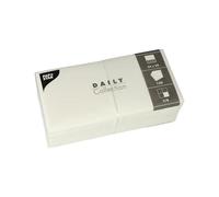 PAPSTAR, 150 servilletas "Daily Collection" pliegue 1/4 24 cm x 24 cm, color blanco