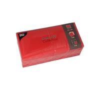 PAPSTAR, 150 servilletas "Daily Collection" pliegue 1/4 24 cm x 24 cm, color rojo