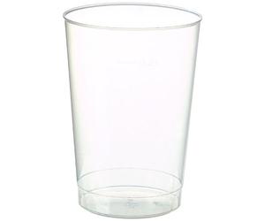 Papstar 16135 40 - Vaso (poliestirol, 0,2 L, diámetro 6,8 x 9,8 cm), diseño translúcido