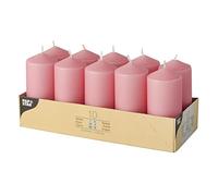 10 PAPSTAR Stumpenkerzen rosa NUEVO