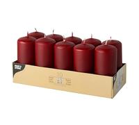 Papstar 17914 10 - Velas (diámetro de 40 mm, altura de 90 mm), color burdeos