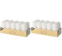Papstar 17915 - Velas, 10 unidades, color blanco (Paquete de 2)