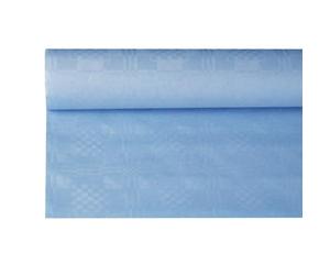 PAPSTAR 18588 Mantel de Papel con Estampado de Damasco, 8 m x 1,2 m, Color Azul Claro