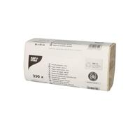 Papstar, 250 hojas de papel toalla de mano (23 cm x 25 cm, natural de zigzag, pliegue v, 1 capa, # 17199