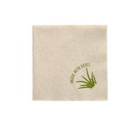 PAPSTAR 250 servilletas, 2 capas, pliegue 1/4, 24 cm x 24 cm, natural con contenido de hierba (89156, 250 unidades)