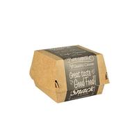 PAPSTAR 50 Cajas para Hamburguesas, cartón Puro, 7 cm x 11 cm x 11,5 cm, Buena Comida, recibirás 8 Paquetes de 50 Unidades (un Total de 400 Unidades)