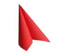 Papstar, 50 servilletas "Royal Collection", pliegue 1/4, 40 cm x 40 cm, color rojo "Casali", #84879