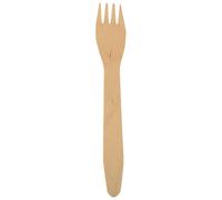 Papstar 500 Forks, Pure Wood, 16.5 cm, Pack of 500