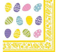 Papstar - 8 x 50 servilletas, 3 pliegues plegables, 40 x 40 cm, Coloured Eggs