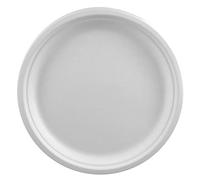 Papstar 81326 50 Platos, caña de azúcar Pure, Alimentos, diámetro 26 cm, 2 cm, Color Blanco