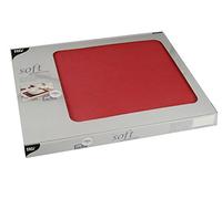 Papstar 82321 Manteles Individuales, Tela no Tejida, Rojo, 3.8 x 35 x 42 cm