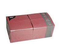 Papstar 84577 - Juego de 250 servilletas (Pliegue 1/8, 33 x 33 cm, 3 Capas), Color borgoña