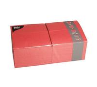 Papstar 84578 Servilletas (250 Unidades, 3 Capas, Pliegue 1/8, 33 cm x 33 cm), Color Rojo