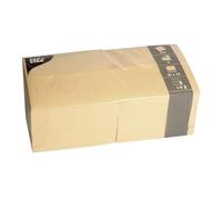 Papstar 84579 - Servilletas de pañuelo, 3 Capas, Color Crema (250 Unidades), Pliegue de 1/8, 13 x 13 Pulgadas, Paquete económico para tu hogar, Restaurante o Fiestas, en un Paquete Grande de 250