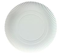 PAPSTAR 100 platos de cartón "pura" redondo, diámetro de 32 cm, 2 cm, color blanco (84605)