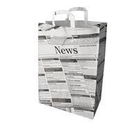 PAPSTAR 87056 50 bolsas de papel 44 cm x 32 cm x 17 cm "Newsprint" con asa >>>En caja de cartón 200 unidades
