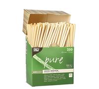 Papstar 88482 Pure - Pajitas (15 cm de largo, 4 mm de diámetro, 250 unidades)