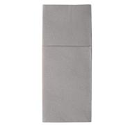 Papstar Airlaid 87847 Premium - Bolsas para cubiertos (plegables, 40 x 48 cm, 400 unidades), color gris