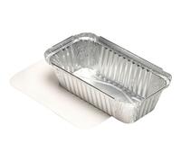 Papstar aluminio - Cuenco con tapa 0,7L, 19,7 x 10,5 x 4,9 (50 unidades)