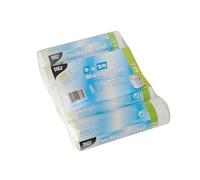 PAPSTAR - Bolsas de Basura (100 Unidades, Polietileno de Alta Densidad, 60 L, 72 x 60 cm), Color Blanco