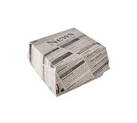 Papstar - Caja de hamburguesa de cartón de fibra virgen de 7 x 11 x 11,5 cm, tamaño grande