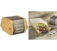 Papstar - Caja para hamburguesas (90 x 90 x 70 mm, tamaño pequeño, 50 unidades)