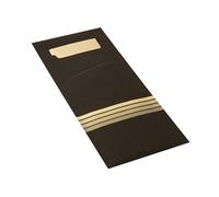 Papstar Fundas Para Cubiertos Negro/Crema