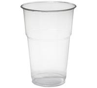 Papstar GmbH 16175 70 - Vaso de plástico (0,4 l, diámetro 9,5-13,2 cm, Transpare