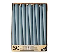 Papstar 88342 - Velas portavelas (2,2 cm de diámetro, 25 cm, 50 unidades), color azul