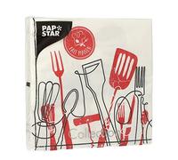 Papstar Ma Cuisine - Servilletas (20 unidades, 3 capas, pliegue 1/4, 33 x 33 cm)