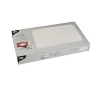 Papstar Soft Selection 82332-20 manteles, Forro Polar, 80 x 80 cm, Color Blanco