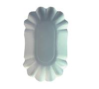 PAPSTAR Pappe 11273 Pure - Moldes ovalados para repostería (10,5 x 17,5 x 3 cm, 250 Unidades), Color Blanco