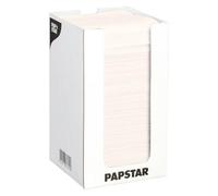 PAPSTAR PUNTO 87361 - Servilletas (100 unidades, 2 capas, pliegue 1/4, 20 x 20 cm, en caja dispensadora), color blanco
