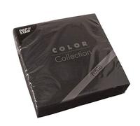 Papstar Punto Servilletas de 2 capas, pliegue 1/4, microrelieve, negro, 38 cm x 38 cm, 30 unidades