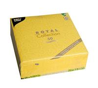 Papstar, Royal Collection 84881 - Servilletas (50 unidades, pliegue 1/4, 40 x 40 cm), color amarillo