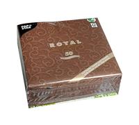 Papstar, Royal Collection 84885 - Servilletas (50 unidades, pliegue 1/4, 40 x 40 cm), color marrón