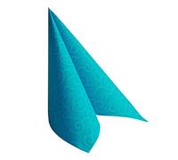 Papstar, Royal Collection 84887 - Servilletas (50 unidades, pliegue 1/4, 40 x 40 cm), color turquesa