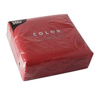 Papstar - Servilletas (1 capa, 33 x 33 cm, pliegue 1/4, 100 unidades), color rojo