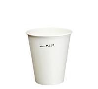 Papstar vajilla desechable vaso con marca de 0, 25l 2000St 14772